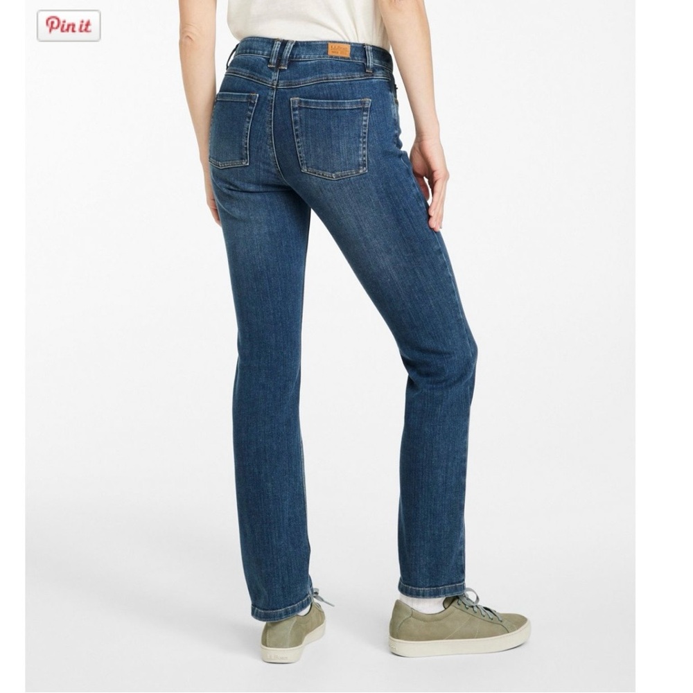 SOLD LL Bean Jeans Womens Size 18 MT Beanflex Denim Favorite Fit Straight Leg - Picture 2 of 14